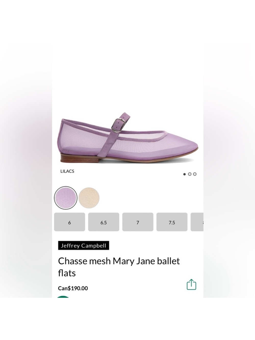 Jeffrey Campbell Chasse Mesh Mary Jane Ballet Flats